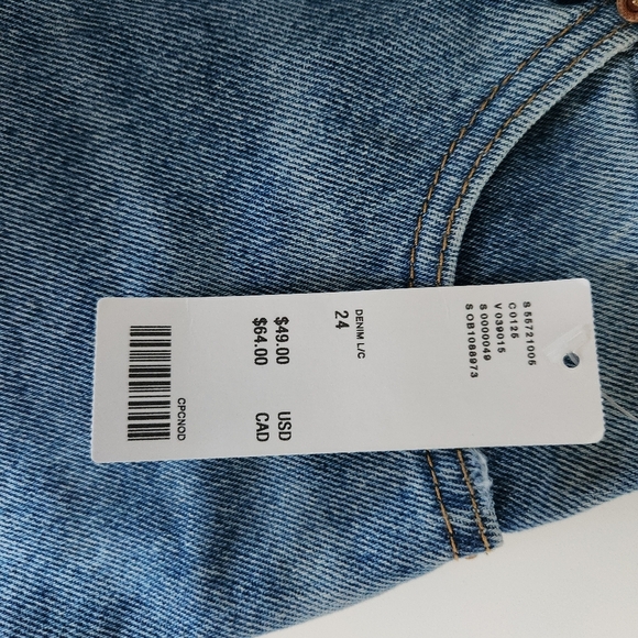 NWT Urban Outfitters BDG Girlfriend High-Rise Jean Shorts – Size 24 (US 0) - Picture 6 of 7